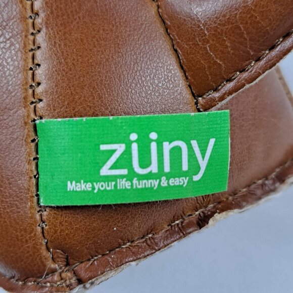 Zuny Tan Elephant Bow Tie Eyeglass Holder Stand Leather Weighted - Picture 6 of 10